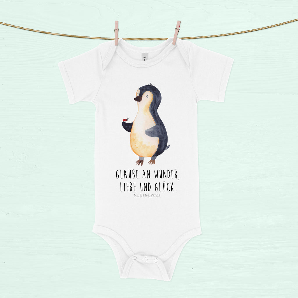 Organic Baby Body Pinguin Marienkäfer Babykleidung, Babystrampler, Strampler, Wickelbody, Baby Erstausstattung, Junge, Mädchen, Pinguin, Pinguine, Marienkäfer, Liebe, Wunder, Glück, Freude, Lebensfreude