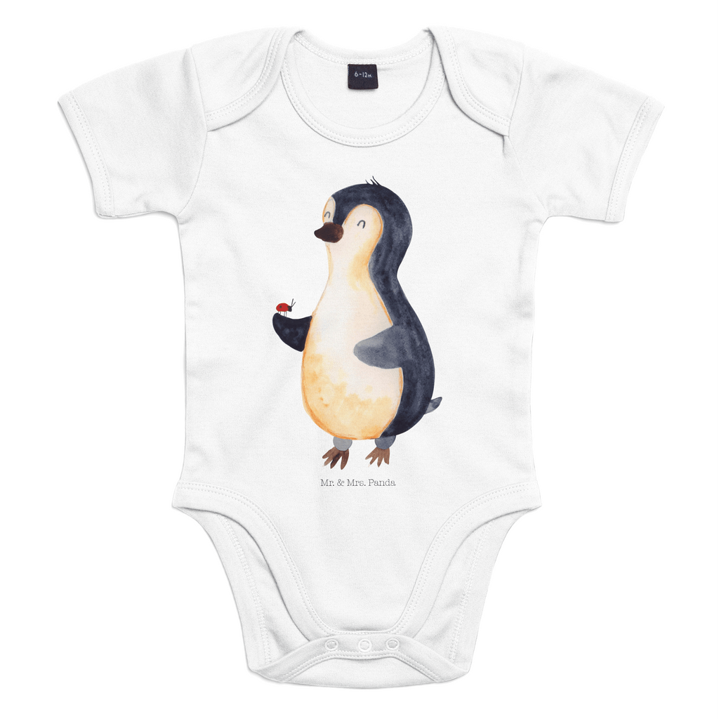 Organic Baby Body Pinguin Marienkäfer Babykleidung, Babystrampler, Strampler, Wickelbody, Baby Erstausstattung, Junge, Mädchen, Pinguin, Pinguine, Marienkäfer, Liebe, Wunder, Glück, Freude, Lebensfreude