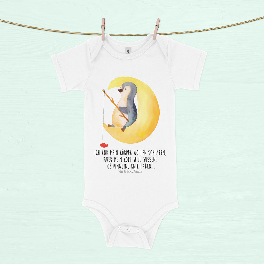 Organic Baby Body Pinguin Mond Babykleidung, Babystrampler, Strampler, Wickelbody, Baby Erstausstattung, Junge, Mädchen, Pinguin, Pinguine, Spruch, schlafen, Nachtruhe, Einschlafen, Schlafzimmer, Schlafstörungen, Gästezimmer