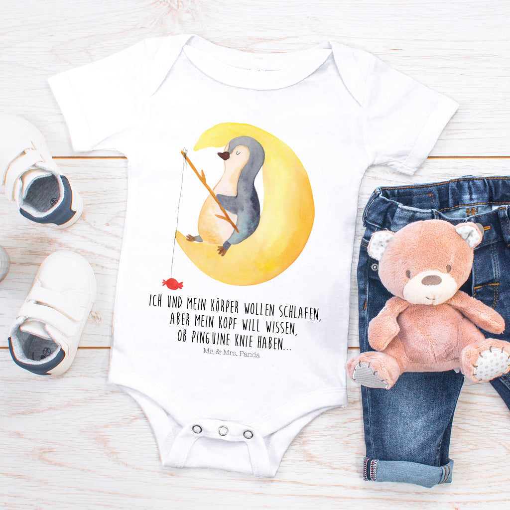 Organic Baby Body Pinguin Mond Babykleidung, Babystrampler, Strampler, Wickelbody, Baby Erstausstattung, Junge, Mädchen, Pinguin, Pinguine, Spruch, schlafen, Nachtruhe, Einschlafen, Schlafzimmer, Schlafstörungen, Gästezimmer