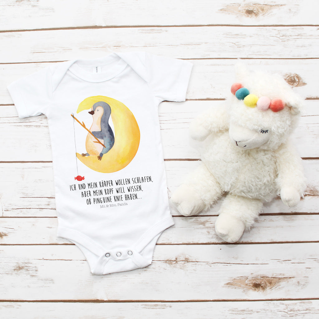 Organic Baby Body Pinguin Mond Babykleidung, Babystrampler, Strampler, Wickelbody, Baby Erstausstattung, Junge, Mädchen, Pinguin, Pinguine, Spruch, schlafen, Nachtruhe, Einschlafen, Schlafzimmer, Schlafstörungen, Gästezimmer