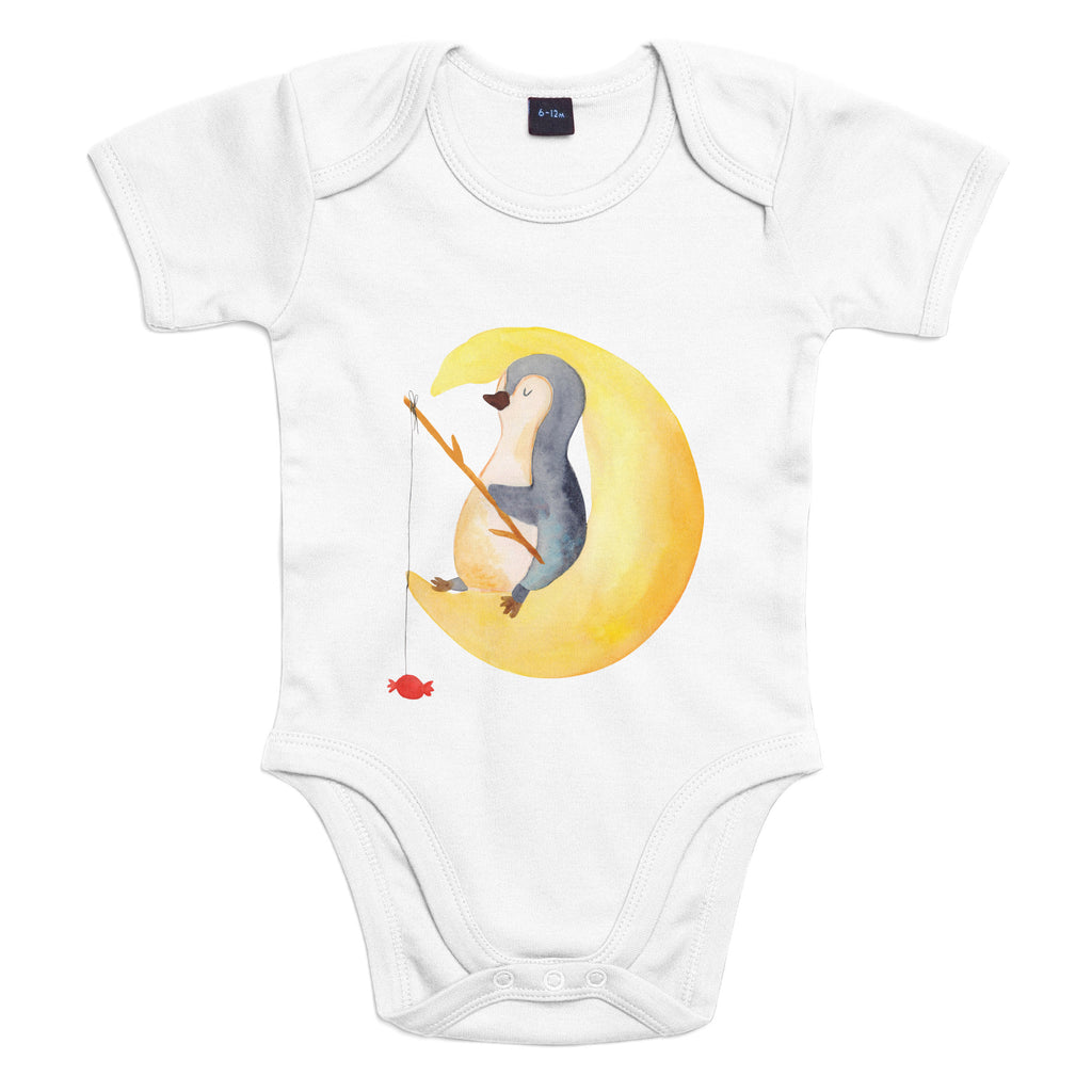 Organic Baby Body Pinguin Mond Babykleidung, Babystrampler, Strampler, Wickelbody, Baby Erstausstattung, Junge, Mädchen, Pinguin, Pinguine, Spruch, schlafen, Nachtruhe, Einschlafen, Schlafzimmer, Schlafstörungen, Gästezimmer