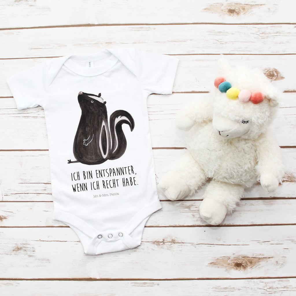 Organic Baby Body Stinktier sitzend Babykleidung, Babystrampler, Strampler, Wickelbody, Baby Erstausstattung, Junge, Mädchen, Stinktier, Skunk, Wildtier, Raubtier, Stinker, Stinki, Spruch, Büro, Recht, Besserwisser