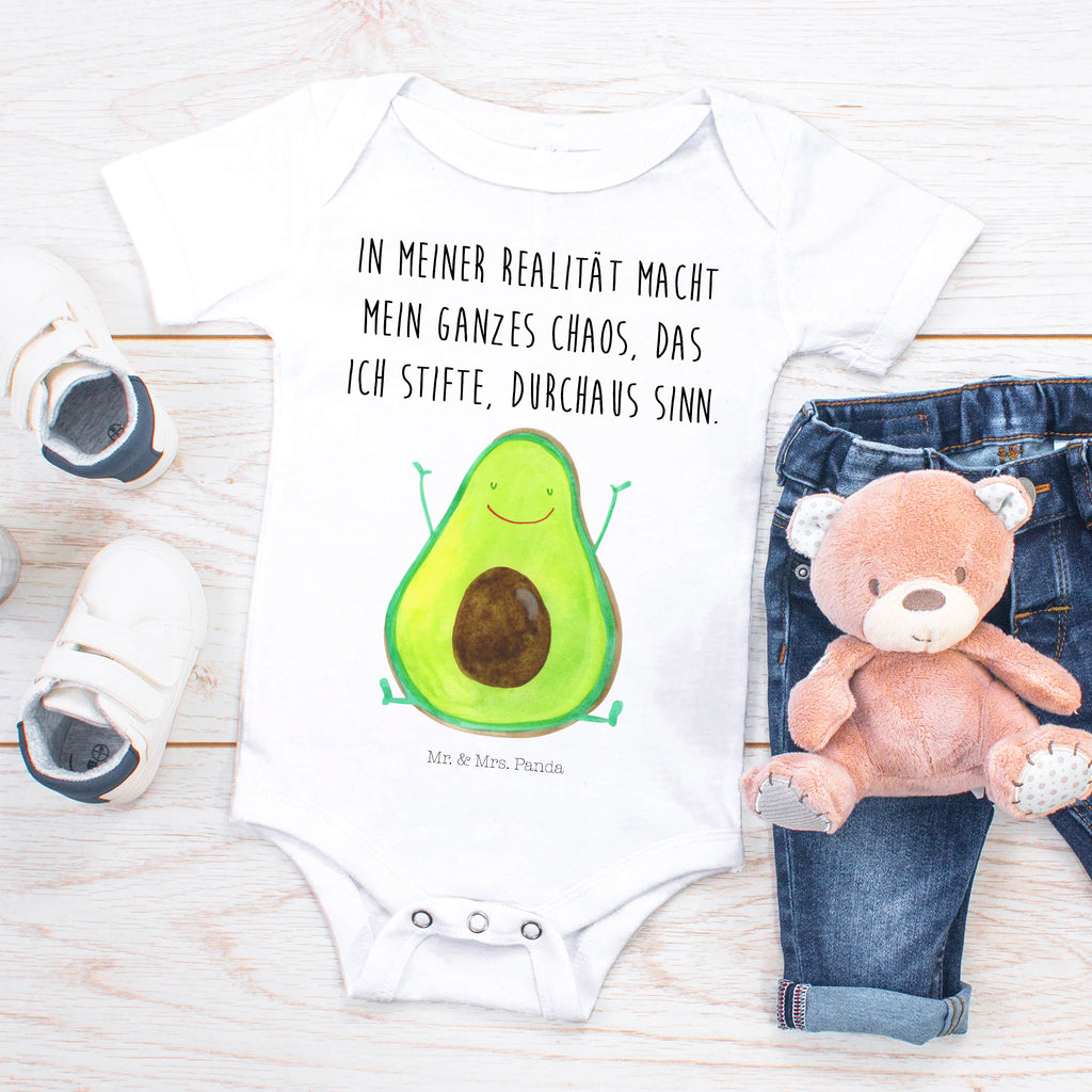 Organic Baby Body Avocado Happy Babykleidung, Babystrampler, Strampler, Wickelbody, Baby Erstausstattung, Junge, Mädchen, Avocado, Veggie, Vegan, Gesund, Chaos
