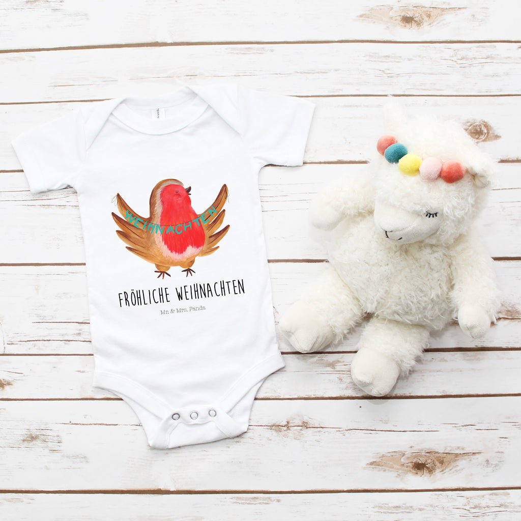 Organic Baby Body Rotkehlchen Weihnachten Babykleidung, Babystrampler, Strampler, Wickelbody, Baby Erstausstattung, Junge, Mädchen, Winter, Weihnachten, Weihnachtsdeko, Nikolaus, Advent, Heiligabend, Wintermotiv, Frohe Weihnachten, Weihnachtsmotiv, Weihnachtsgruß, Vogel, xmas