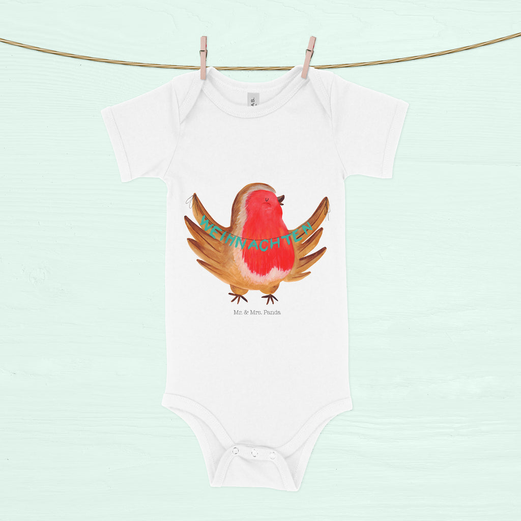 Organic Baby Body Rotkehlchen Weihnachten Babykleidung, Babystrampler, Strampler, Wickelbody, Baby Erstausstattung, Junge, Mädchen, Winter, Weihnachten, Weihnachtsdeko, Nikolaus, Advent, Heiligabend, Wintermotiv, Frohe Weihnachten, Weihnachtsmotiv, Weihnachtsgruß, Vogel, xmas