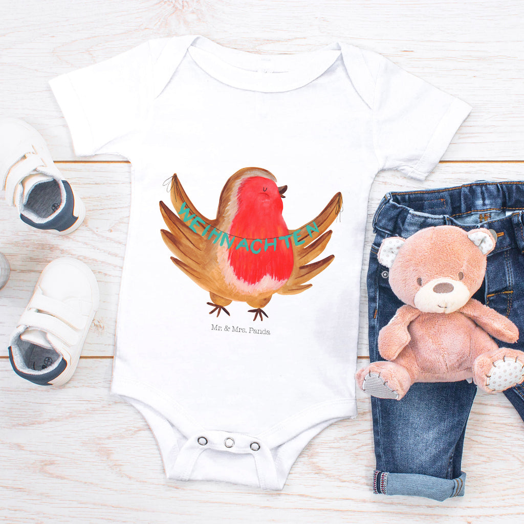 Organic Baby Body Rotkehlchen Weihnachten Babykleidung, Babystrampler, Strampler, Wickelbody, Baby Erstausstattung, Junge, Mädchen, Winter, Weihnachten, Weihnachtsdeko, Nikolaus, Advent, Heiligabend, Wintermotiv, Frohe Weihnachten, Weihnachtsmotiv, Weihnachtsgruß, Vogel, xmas