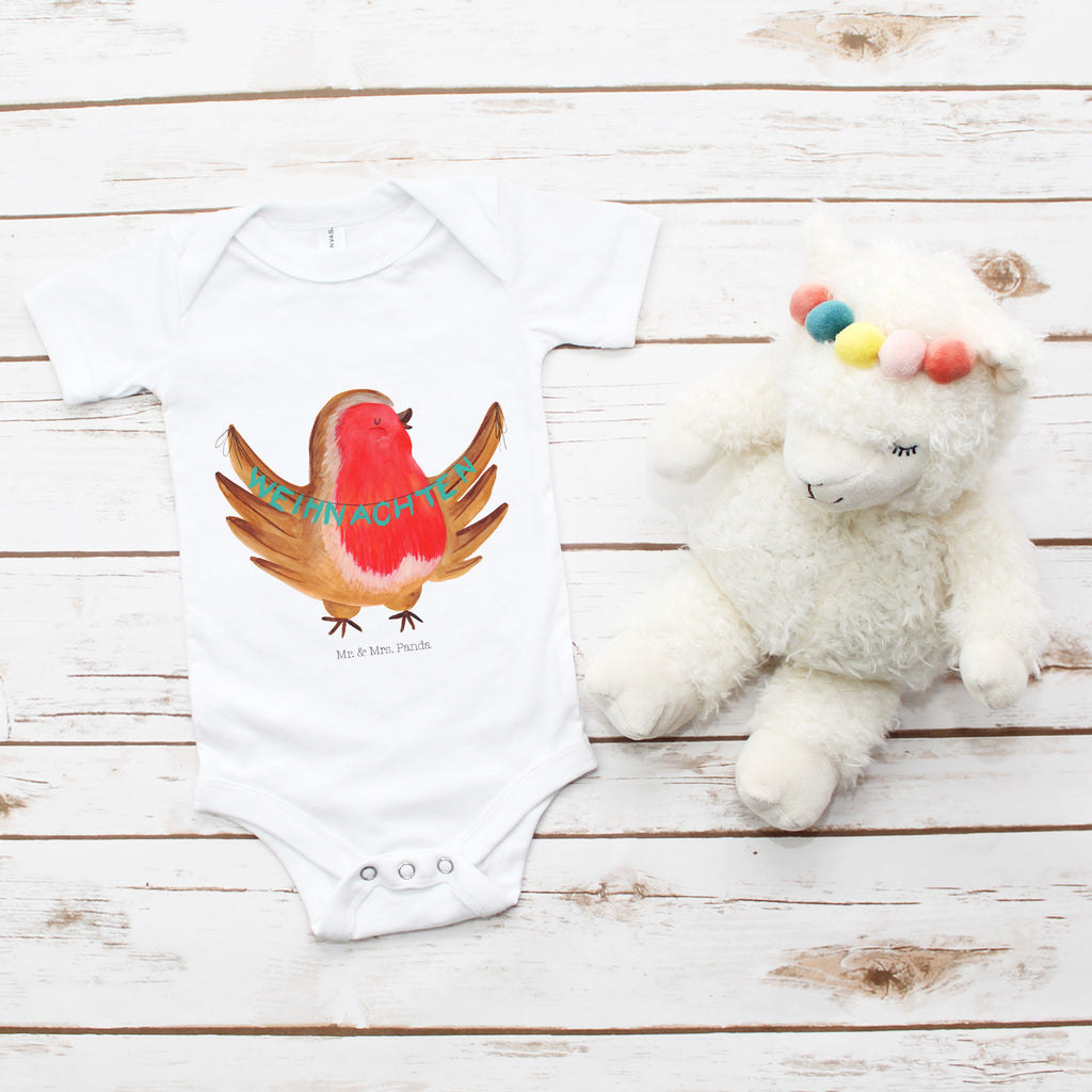 Organic Baby Body Rotkehlchen Weihnachten Babykleidung, Babystrampler, Strampler, Wickelbody, Baby Erstausstattung, Junge, Mädchen, Winter, Weihnachten, Weihnachtsdeko, Nikolaus, Advent, Heiligabend, Wintermotiv, Frohe Weihnachten, Weihnachtsmotiv, Weihnachtsgruß, Vogel, xmas