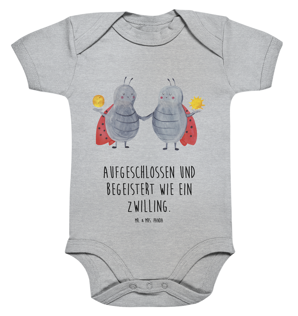 Organic Baby Body Sternzeichen Zwilling Babykleidung, Babystrampler, Strampler, Wickelbody, Baby Erstausstattung, Junge, Mädchen, Tierkreiszeichen, Sternzeichen, Horoskop, Astrologie, Aszendent, Zwillinge, Zwilling Geschenk, Zwilling Sternzeichen, Geburtstag Mai, Geschenk Mai, Geschenk Juni, Marienkäfer, Glückskäfer, Zwillingsbruder, Zwillingsschwester