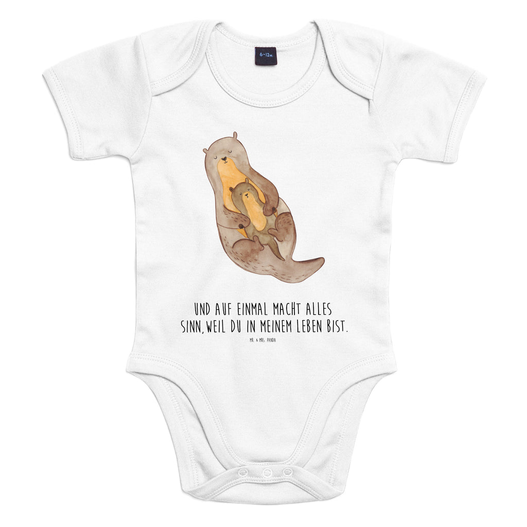 Organic Baby Body Otter mit Kind Babykleidung, Babystrampler, Strampler, Wickelbody, Baby Erstausstattung, Junge, Mädchen, Otter, Fischotter, Seeotter, Otter Seeotter See Otter