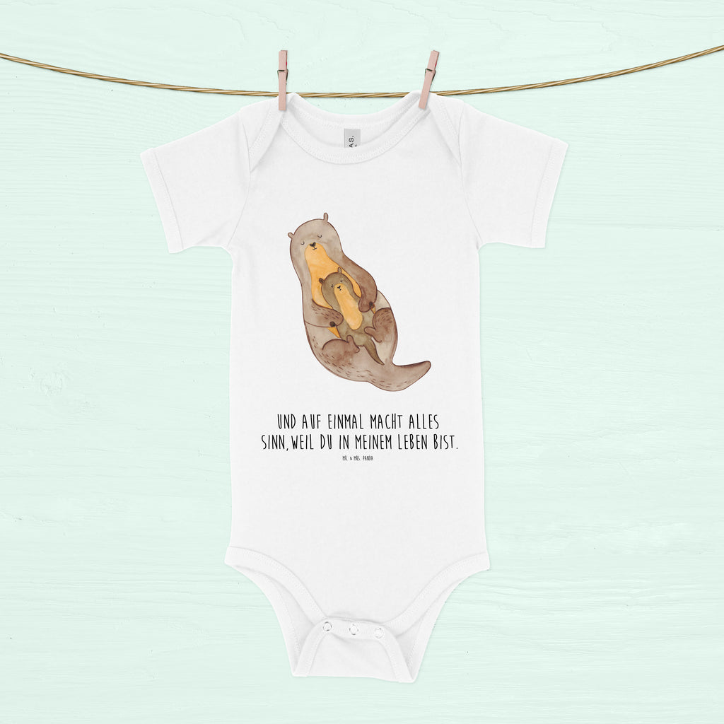 Organic Baby Body Otter mit Kind Babykleidung, Babystrampler, Strampler, Wickelbody, Baby Erstausstattung, Junge, Mädchen, Otter, Fischotter, Seeotter, Otter Seeotter See Otter