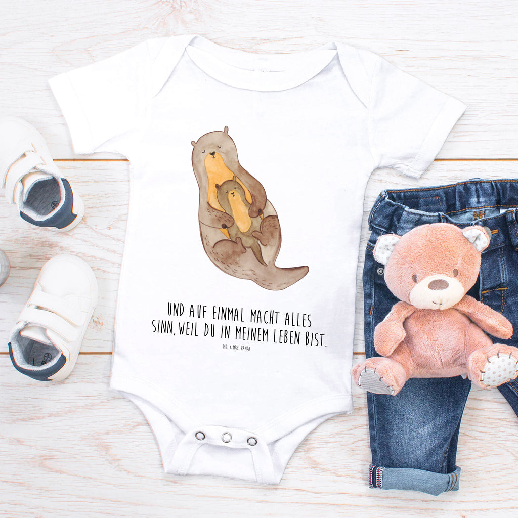 Organic Baby Body Otter mit Kind Babykleidung, Babystrampler, Strampler, Wickelbody, Baby Erstausstattung, Junge, Mädchen, Otter, Fischotter, Seeotter, Otter Seeotter See Otter