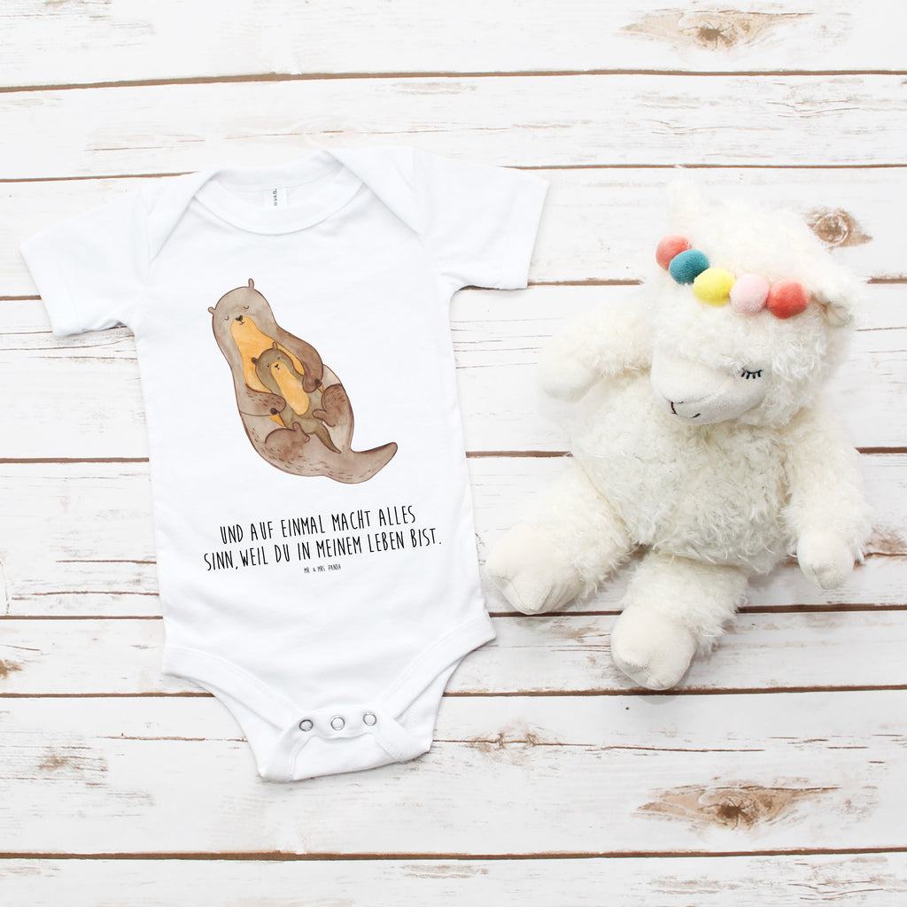 Organic Baby Body Otter mit Kind Babykleidung, Babystrampler, Strampler, Wickelbody, Baby Erstausstattung, Junge, Mädchen, Otter, Fischotter, Seeotter, Otter Seeotter See Otter