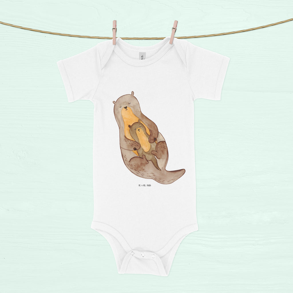 Organic Baby Body Otter mit Kind Babykleidung, Babystrampler, Strampler, Wickelbody, Baby Erstausstattung, Junge, Mädchen, Otter, Fischotter, Seeotter, Otter Seeotter See Otter