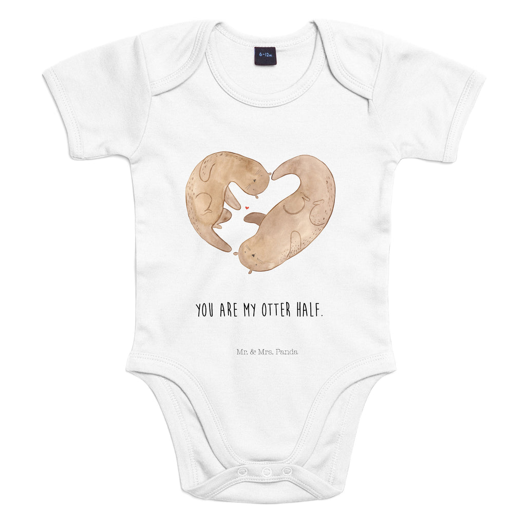 Organic Baby Body Otter Herz Babykleidung, Babystrampler, Strampler, Wickelbody, Baby Erstausstattung, Junge, Mädchen, Otter, Fischotter, Seeotter, Liebe, Herz, Liebesbeweis, Liebesgeschenk, Bessere Hälfte, Love you, Jahrestag, Hochzeitstag, Verlobung, gemeinsames Leben