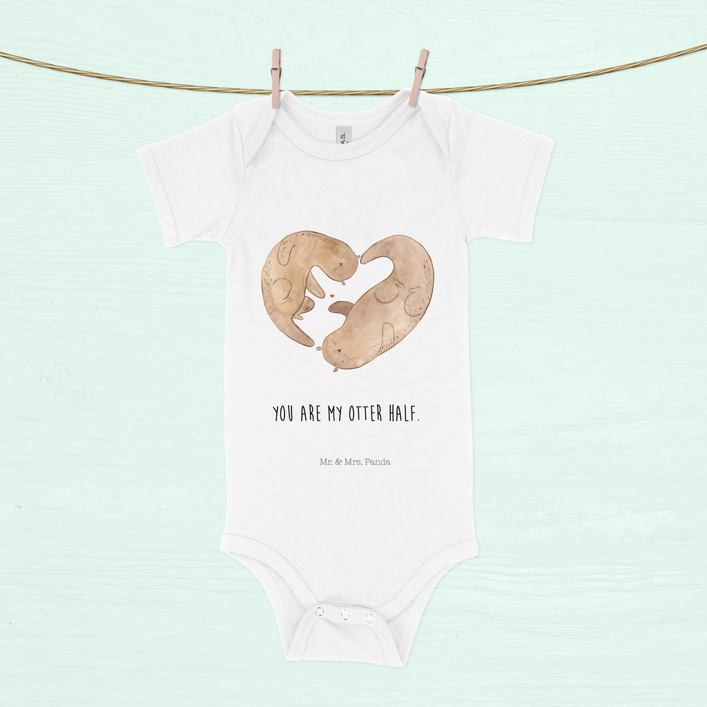 Organic Baby Body Otter Herz Babykleidung, Babystrampler, Strampler, Wickelbody, Baby Erstausstattung, Junge, Mädchen, Otter, Fischotter, Seeotter, Liebe, Herz, Liebesbeweis, Liebesgeschenk, Bessere Hälfte, Love you, Jahrestag, Hochzeitstag, Verlobung, gemeinsames Leben
