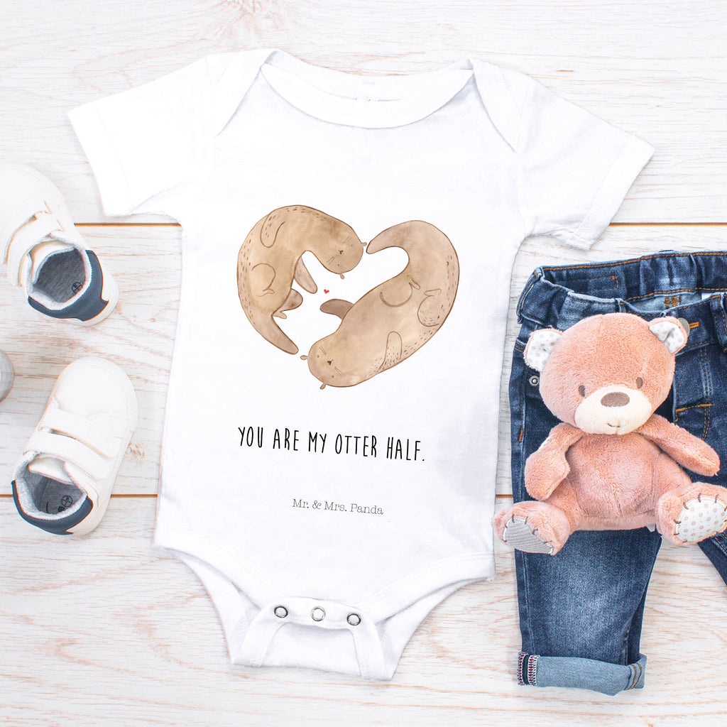 Organic Baby Body Otter Herz Babykleidung, Babystrampler, Strampler, Wickelbody, Baby Erstausstattung, Junge, Mädchen, Otter, Fischotter, Seeotter, Liebe, Herz, Liebesbeweis, Liebesgeschenk, Bessere Hälfte, Love you, Jahrestag, Hochzeitstag, Verlobung, gemeinsames Leben