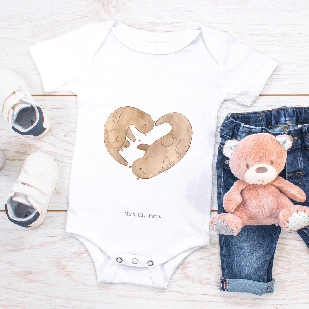 Organic Baby Body Otter Herz Babykleidung, Babystrampler, Strampler, Wickelbody, Baby Erstausstattung, Junge, Mädchen, Otter, Fischotter, Seeotter, Liebe, Herz, Liebesbeweis, Liebesgeschenk, Bessere Hälfte, Love you, Jahrestag, Hochzeitstag, Verlobung, gemeinsames Leben