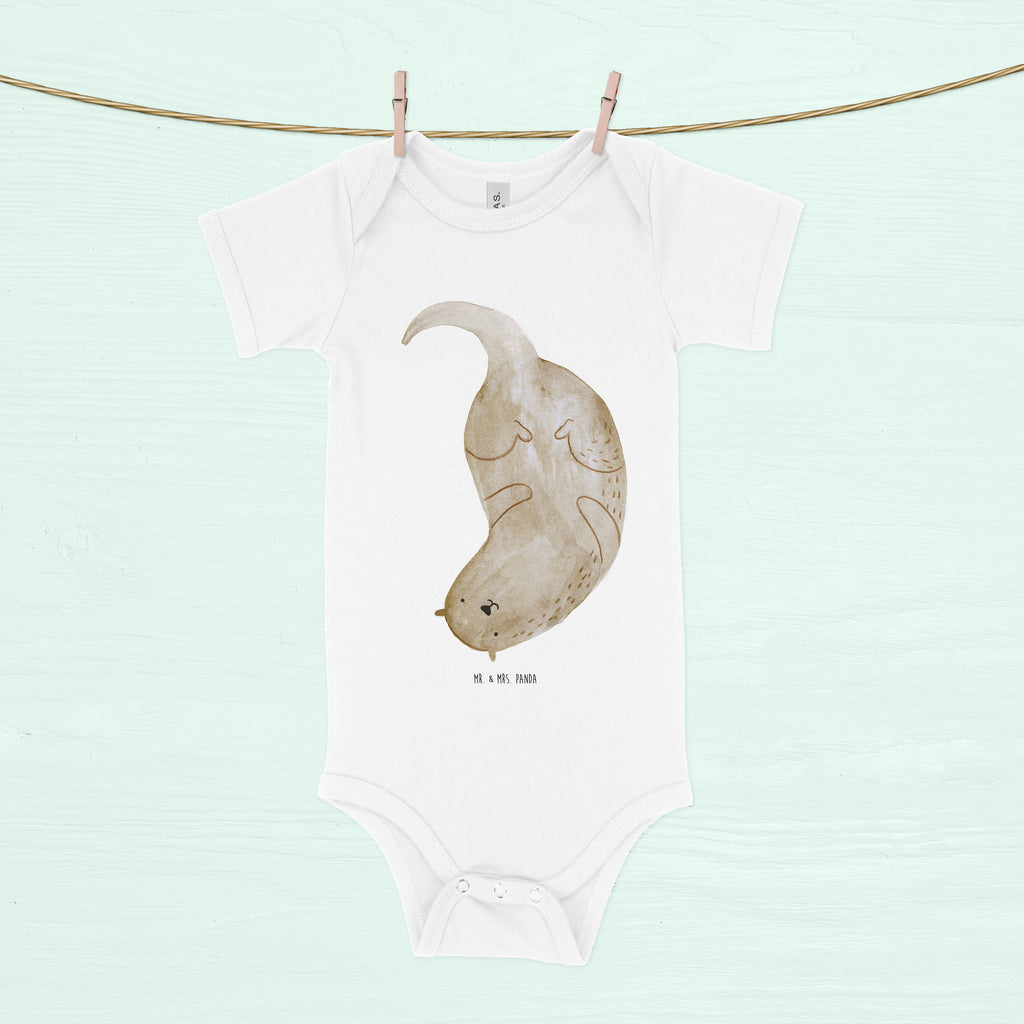 Organic Baby Body Otter kopfüber Babykleidung, Babystrampler, Strampler, Wickelbody, Baby Erstausstattung, Junge, Mädchen, Otter, Fischotter, Seeotter, Otter Seeotter See Otter