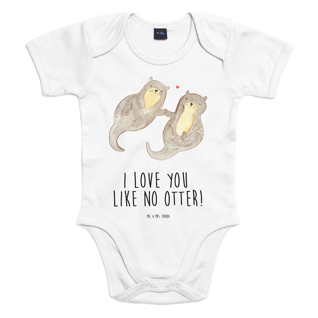 Organic Baby Body Otter händchenhaltend Babykleidung, Babystrampler, Strampler, Wickelbody, Baby Erstausstattung, Junge, Mädchen, Otter, Fischotter, Seeotter, Otter Seeotter See Otter