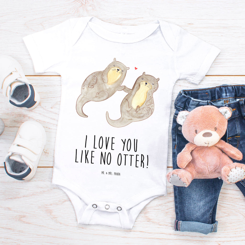 Organic Baby Body Otter händchenhaltend Babykleidung, Babystrampler, Strampler, Wickelbody, Baby Erstausstattung, Junge, Mädchen, Otter, Fischotter, Seeotter, Otter Seeotter See Otter