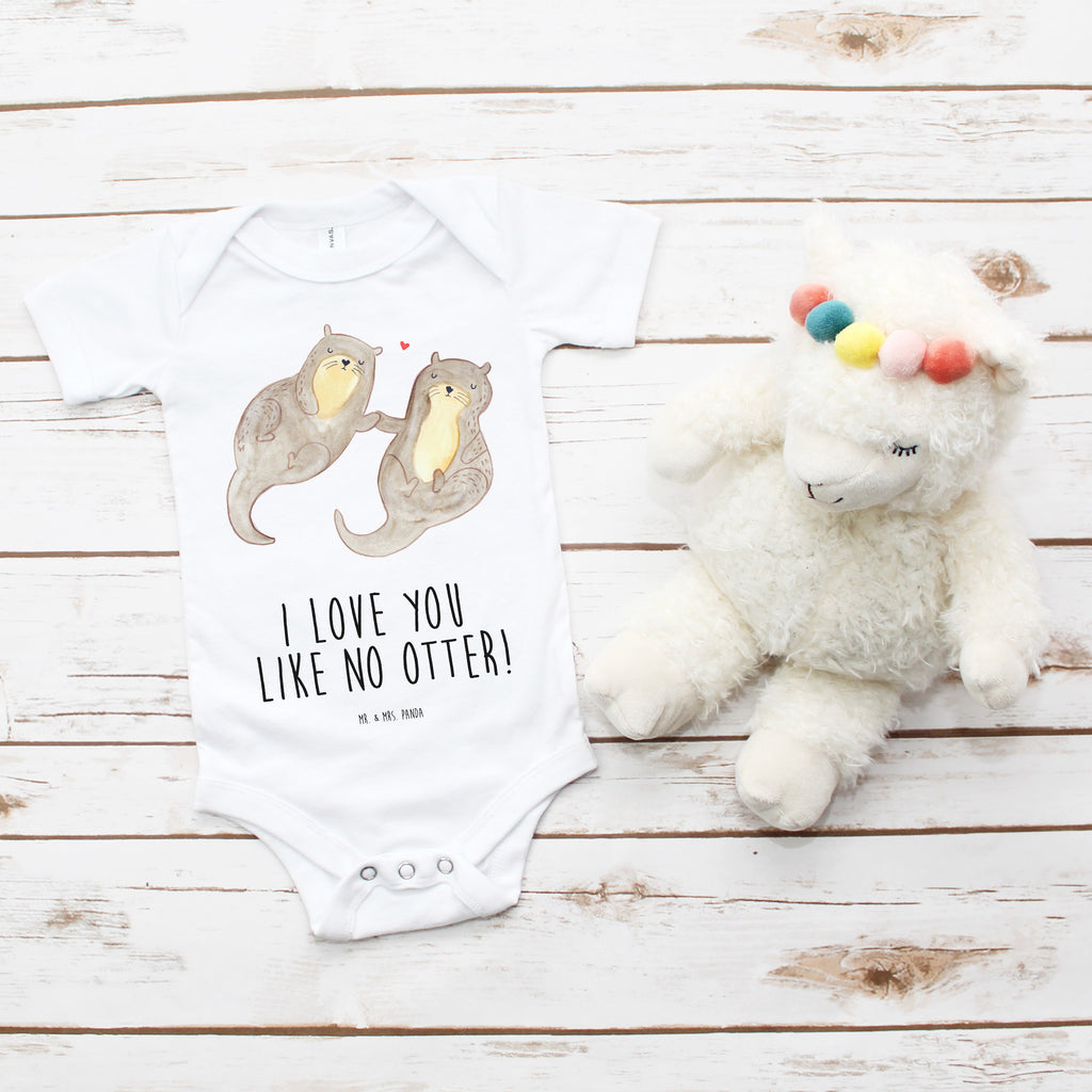 Organic Baby Body Otter händchenhaltend Babykleidung, Babystrampler, Strampler, Wickelbody, Baby Erstausstattung, Junge, Mädchen, Otter, Fischotter, Seeotter, Otter Seeotter See Otter