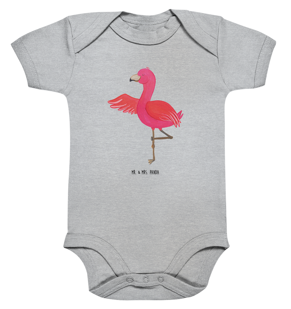Organic Baby Body Flamingo Yoga Babykleidung, Babystrampler, Strampler, Wickelbody, Baby Erstausstattung, Junge, Mädchen, Flamingo, Vogel, Yoga, Namaste, Achtsamkeit, Yoga-Übung, Entspannung, Ärger, Aufregen, Tiefenentspannung