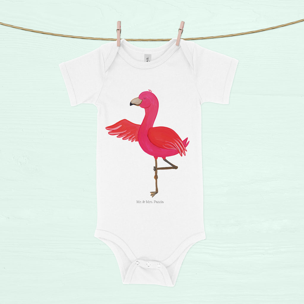 Organic Baby Body Flamingo Yoga Babykleidung, Babystrampler, Strampler, Wickelbody, Baby Erstausstattung, Junge, Mädchen, Flamingo, Vogel, Yoga, Namaste, Achtsamkeit, Yoga-Übung, Entspannung, Ärger, Aufregen, Tiefenentspannung