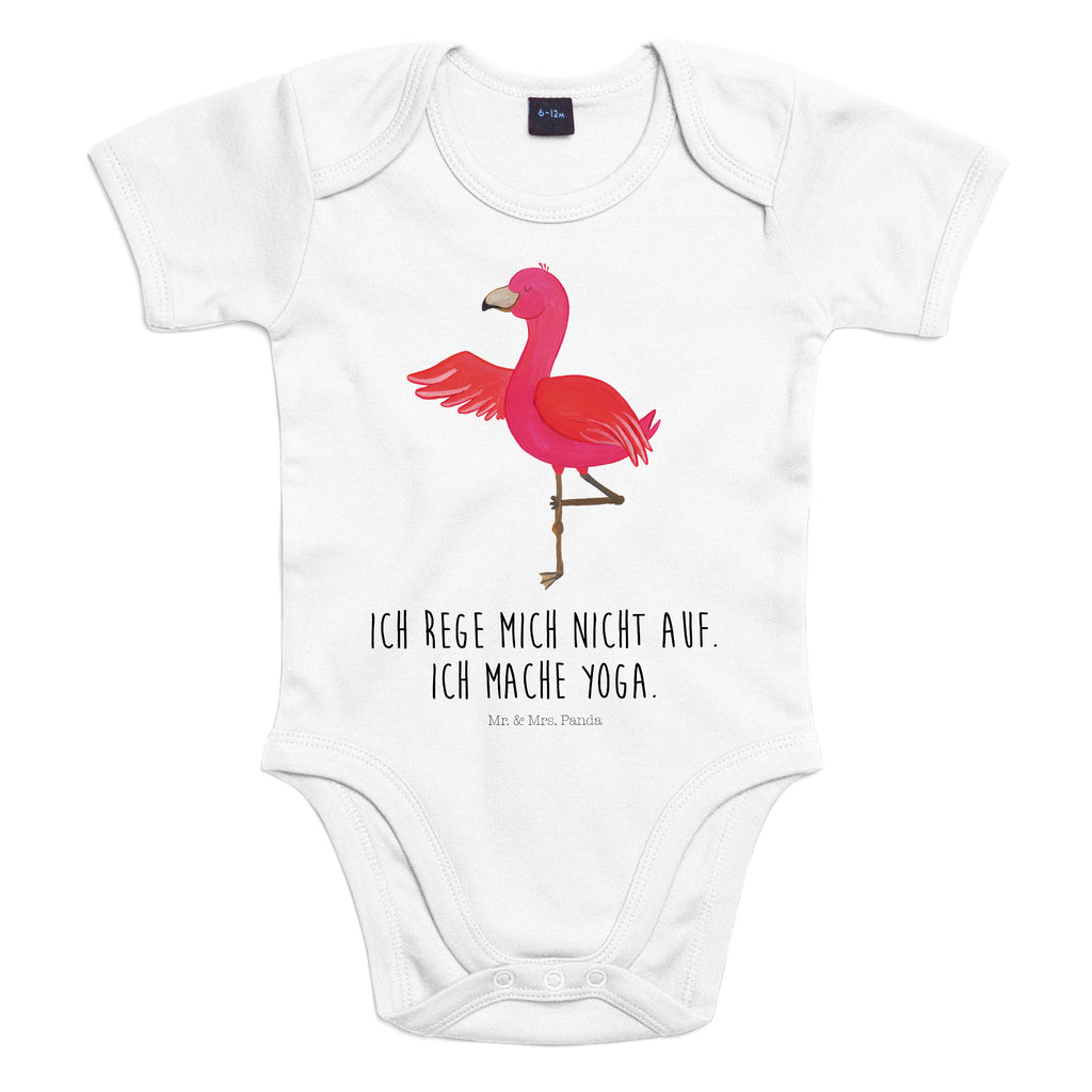 Organic Baby Body Flamingo Yoga Babykleidung, Babystrampler, Strampler, Wickelbody, Baby Erstausstattung, Junge, Mädchen, Flamingo, Vogel, Yoga, Namaste, Achtsamkeit, Yoga-Übung, Entspannung, Ärger, Aufregen, Tiefenentspannung