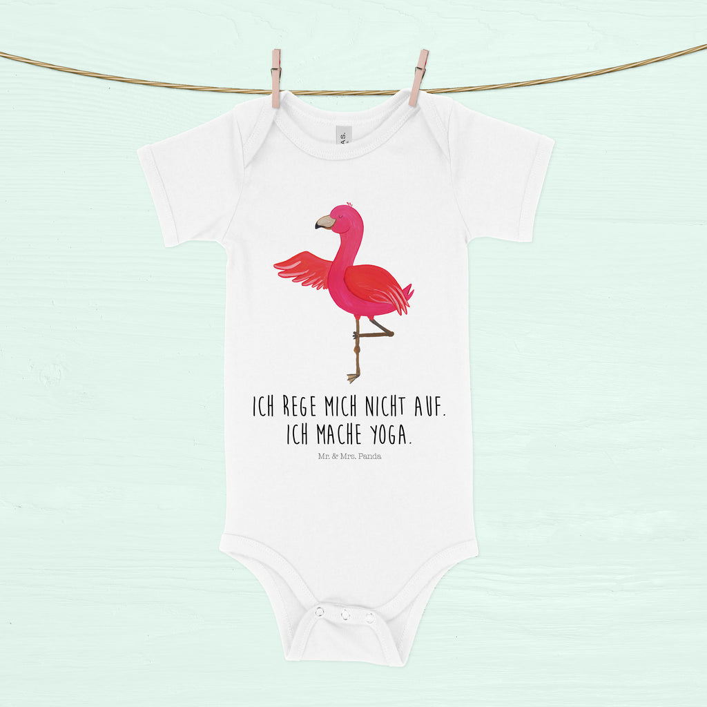 Organic Baby Body Flamingo Yoga Babykleidung, Babystrampler, Strampler, Wickelbody, Baby Erstausstattung, Junge, Mädchen, Flamingo, Vogel, Yoga, Namaste, Achtsamkeit, Yoga-Übung, Entspannung, Ärger, Aufregen, Tiefenentspannung