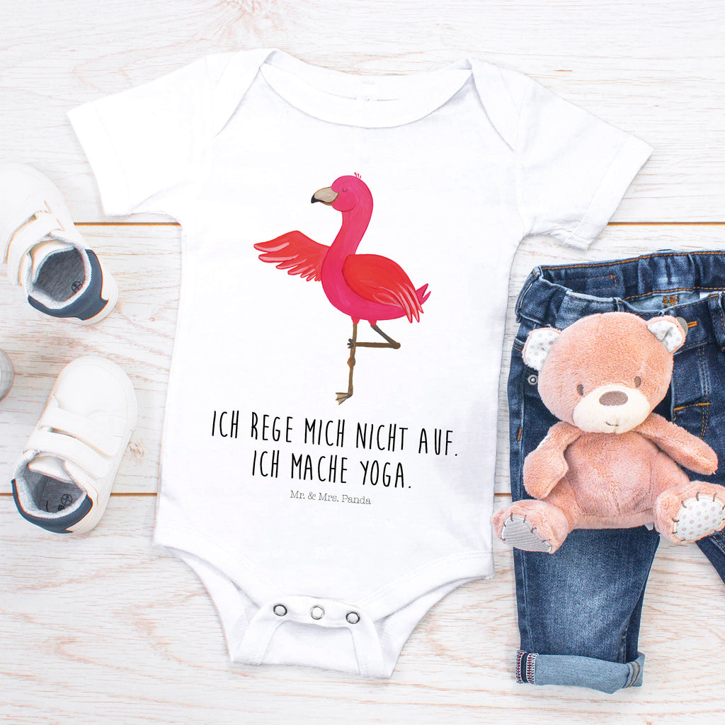 Organic Baby Body Flamingo Yoga Babykleidung, Babystrampler, Strampler, Wickelbody, Baby Erstausstattung, Junge, Mädchen, Flamingo, Vogel, Yoga, Namaste, Achtsamkeit, Yoga-Übung, Entspannung, Ärger, Aufregen, Tiefenentspannung
