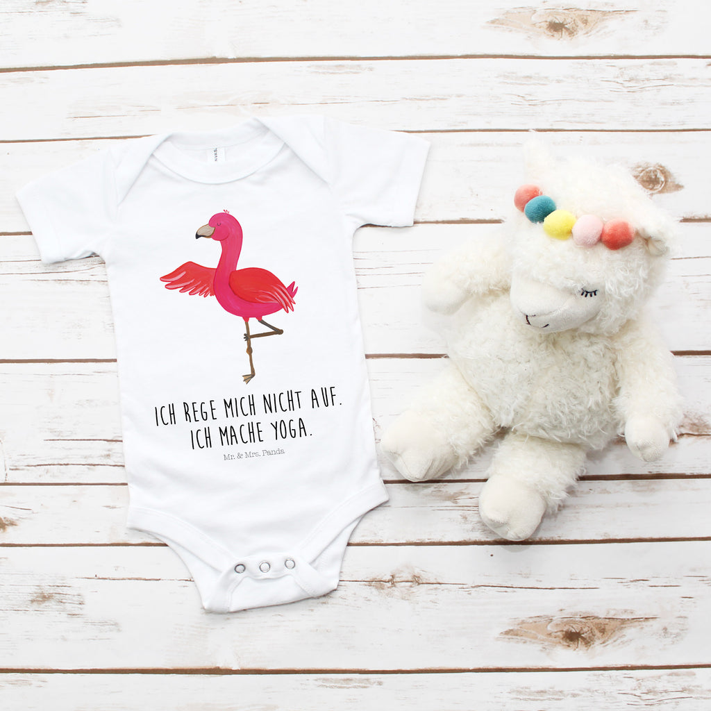 Organic Baby Body Flamingo Yoga Babykleidung, Babystrampler, Strampler, Wickelbody, Baby Erstausstattung, Junge, Mädchen, Flamingo, Vogel, Yoga, Namaste, Achtsamkeit, Yoga-Übung, Entspannung, Ärger, Aufregen, Tiefenentspannung