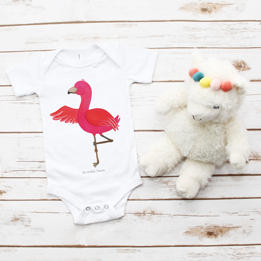 Organic Baby Body Flamingo Yoga Babykleidung, Babystrampler, Strampler, Wickelbody, Baby Erstausstattung, Junge, Mädchen, Flamingo, Vogel, Yoga, Namaste, Achtsamkeit, Yoga-Übung, Entspannung, Ärger, Aufregen, Tiefenentspannung