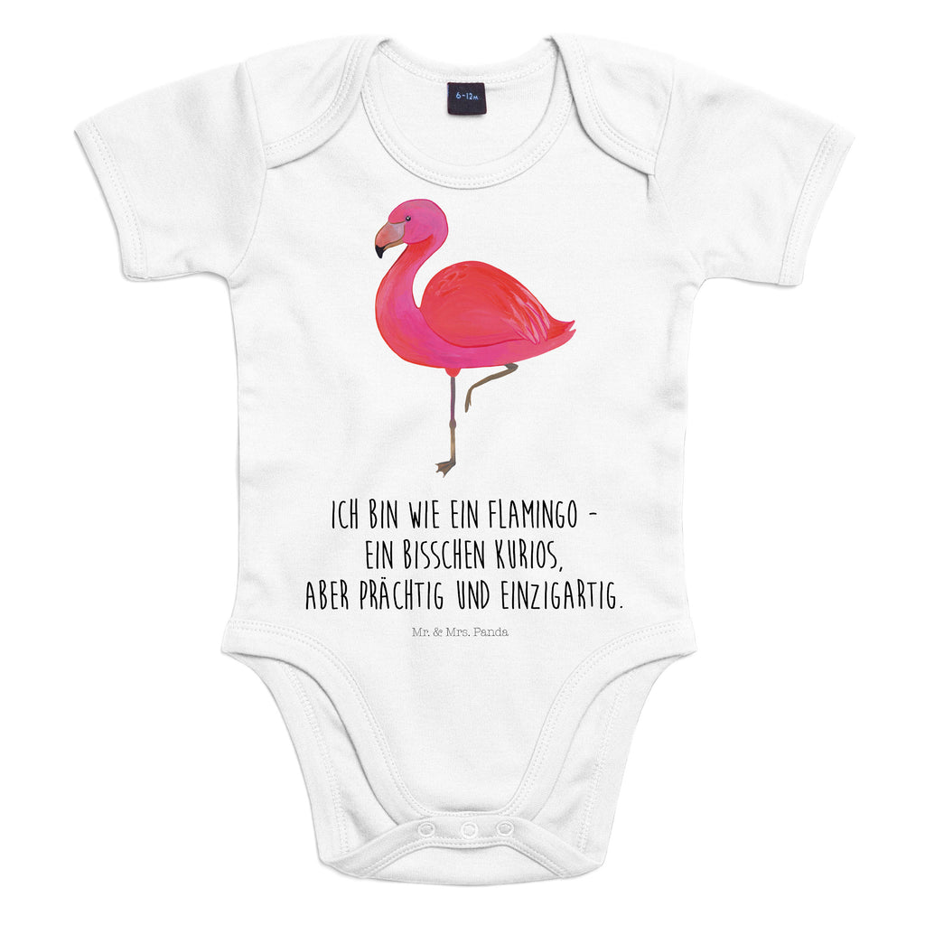 Organic Baby Body Flamingo classic Babykleidung, Babystrampler, Strampler, Wickelbody, Baby Erstausstattung, Junge, Mädchen, Flamingo, Einzigartig, Selbstliebe, Stolz, ich, für mich, Spruch, Freundin, Freundinnen, Außenseiter, Sohn, Tochter, Geschwister