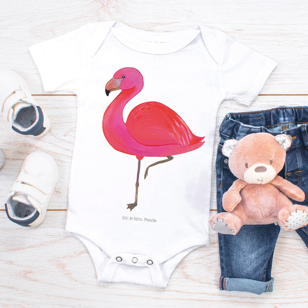 Organic Baby Body Flamingo classic Babykleidung, Babystrampler, Strampler, Wickelbody, Baby Erstausstattung, Junge, Mädchen, Flamingo, Einzigartig, Selbstliebe, Stolz, ich, für mich, Spruch, Freundin, Freundinnen, Außenseiter, Sohn, Tochter, Geschwister
