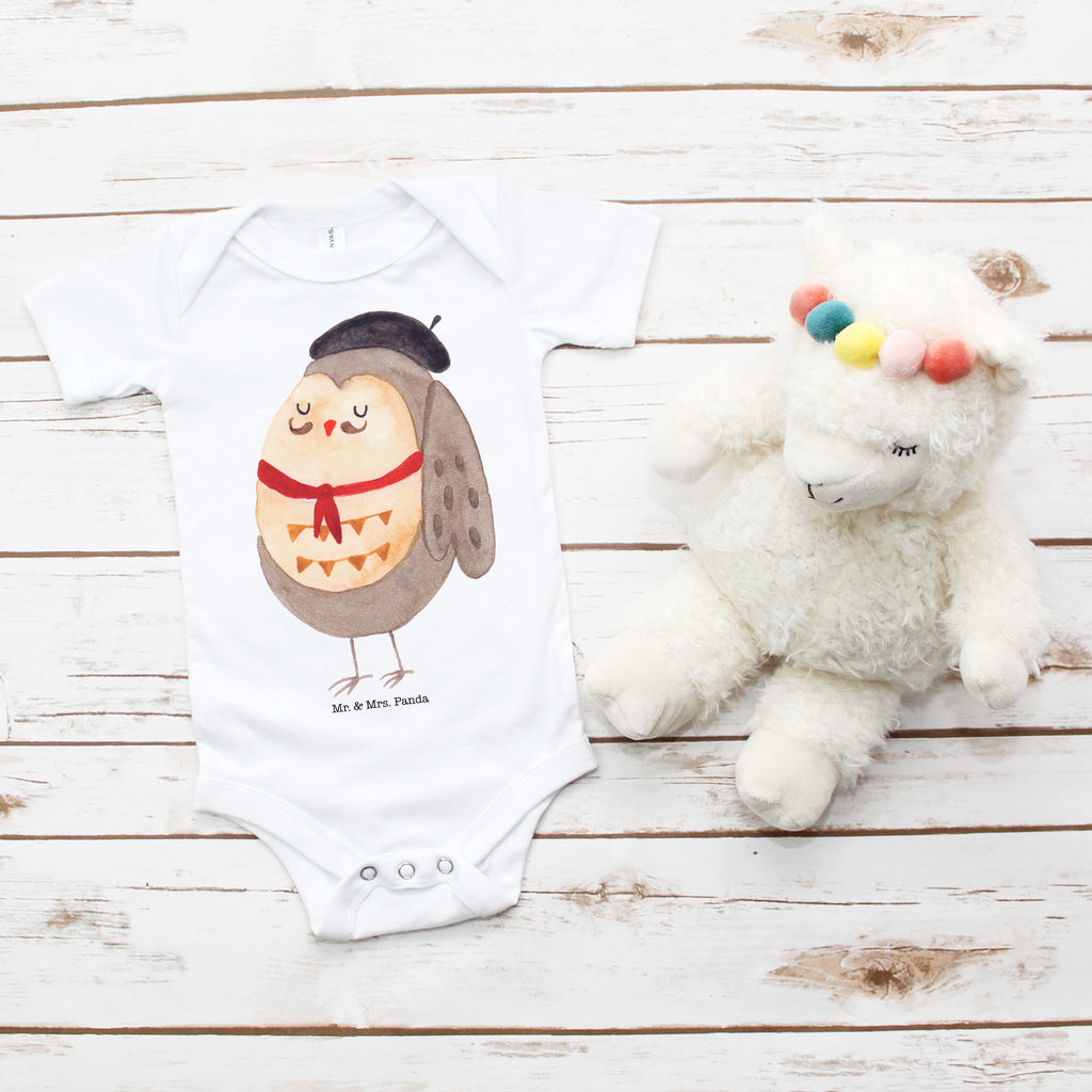Organic Baby Body Eule Französisch Babykleidung, Babystrampler, Strampler, Wickelbody, Baby Erstausstattung, Junge, Mädchen, Eule, Eulen, Eule Deko, Owl, hibou, La vie est belle, das Leben ist schön, Spruch schön, Spruch Französisch, Frankreich
