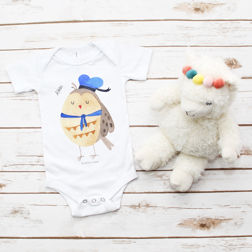 Organic Baby Body Eule Matrosen Babykleidung, Babystrampler, Strampler, Wickelbody, Baby Erstausstattung, Junge, Mädchen, Eule, Eule Spruch, Eule Deko, Owl, Wortspiel lustig, Matrose, Freundin, Ehe, Seefahrer, Heimathafen, Hochzeitstag Geschenk