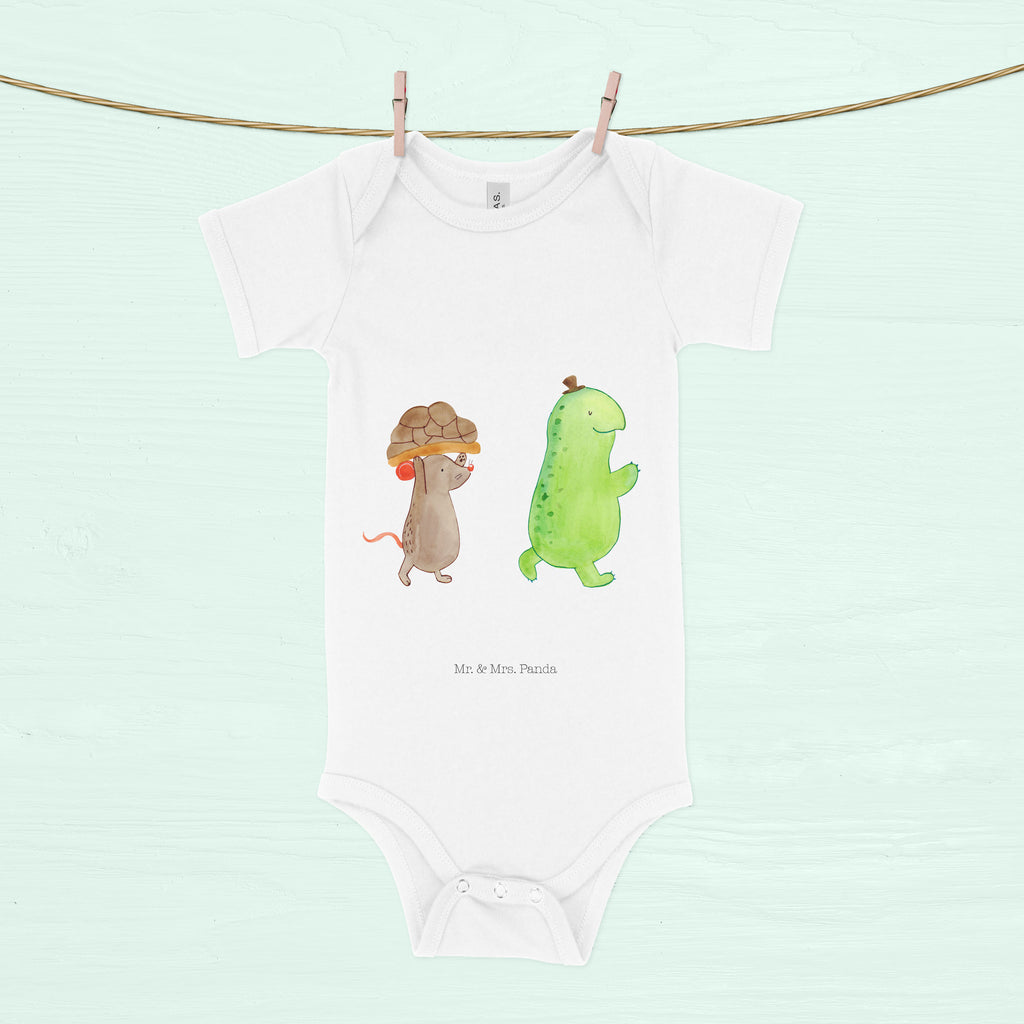 Organic Baby Body Schildkröte & Maus Babykleidung, Babystrampler, Strampler, Wickelbody, Baby Erstausstattung, Junge, Mädchen, Schildkröte, Maus, Freunde, Freundinnen, beste Freunde, beste Freundinnen