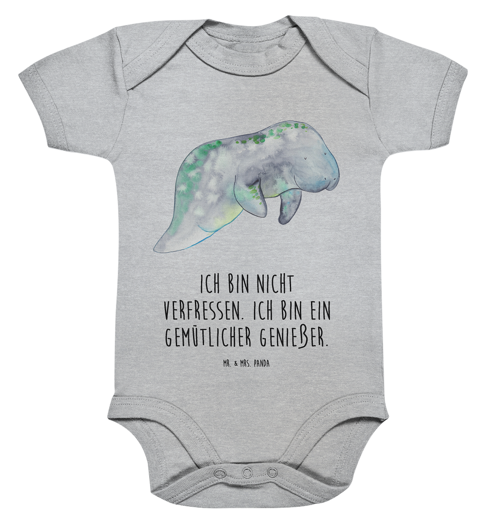 Organic Baby Body Seekuh chillt Babykleidung, Babystrampler, Strampler, Wickelbody, Baby Erstausstattung, Junge, Mädchen, Meerestiere, Meer, Urlaub, Seekuh, Seekühe, Diät, Abnehmen, Zucker, Diätwahn, Essen, Süßigkeiten