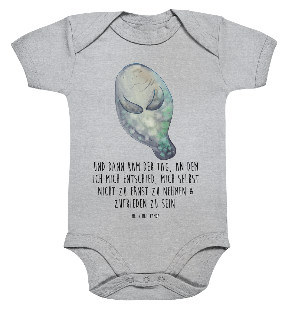 Organic Baby Body Seekuh happy Babykleidung, Babystrampler, Strampler, Wickelbody, Baby Erstausstattung, Junge, Mädchen, Meerestiere, Meer, Urlaub, Seekuh, Seekühe, Selbstliebe, Respekt, Neuanfang, Neustart, Achtsamkeit, Zufrieden, Liebeskummer, Freundin