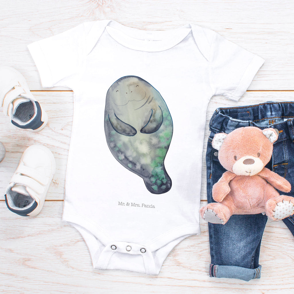 Organic Baby Body Seekuh happy Babykleidung, Babystrampler, Strampler, Wickelbody, Baby Erstausstattung, Junge, Mädchen, Meerestiere, Meer, Urlaub, Seekuh, Seekühe, Selbstliebe, Respekt, Neuanfang, Neustart, Achtsamkeit, Zufrieden, Liebeskummer, Freundin