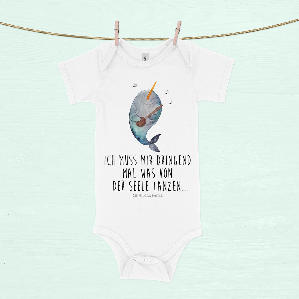 Organic Baby Body Narwal Gitarre Babykleidung, Babystrampler, Strampler, Wickelbody, Baby Erstausstattung, Junge, Mädchen, Meerestiere, Meer, Urlaub, Narwal, Wal, Tanzen, Probleme, Problemlösung, Frust, Gespräche, Gitarre