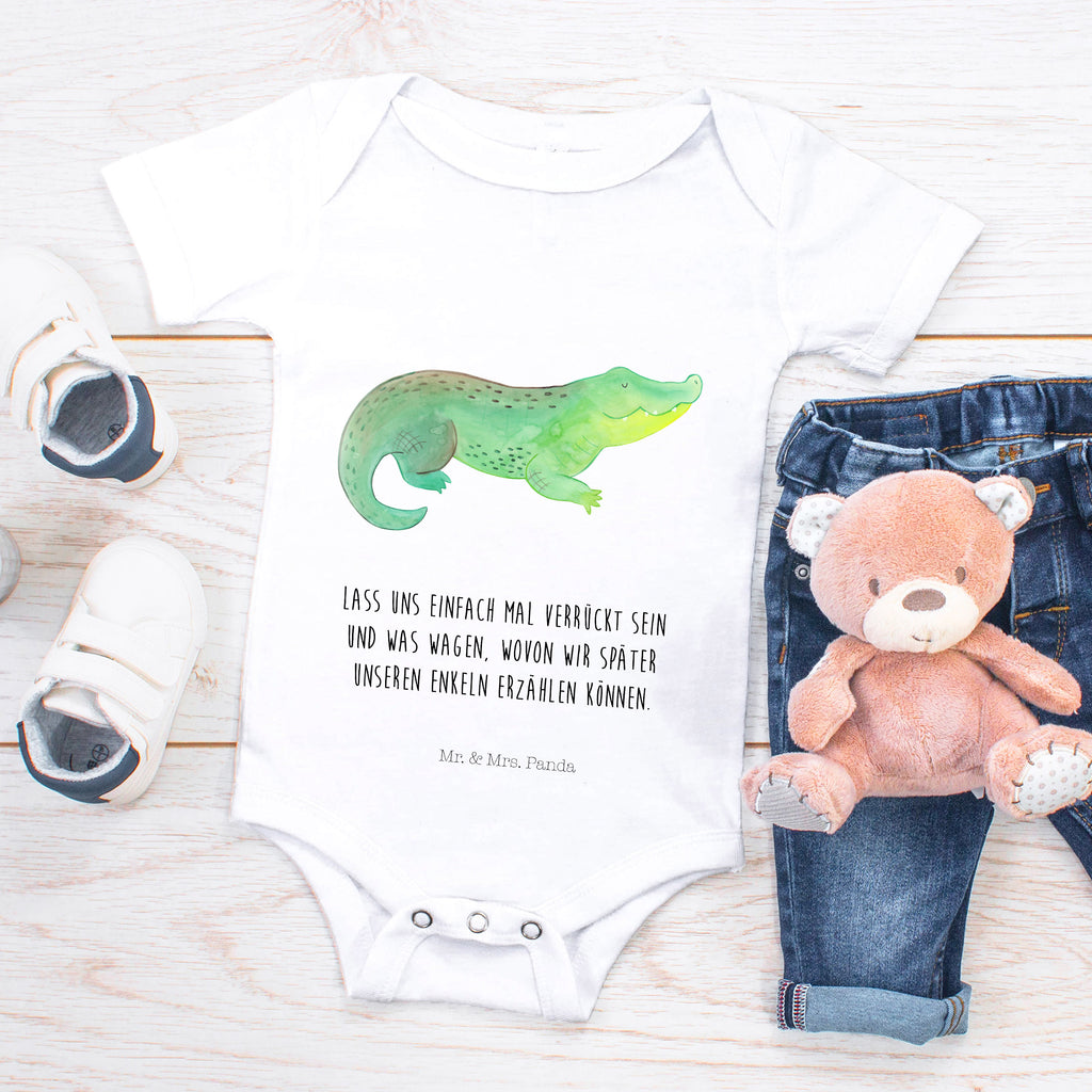 Organic Baby Body Krokodil Babykleidung, Babystrampler, Strampler, Wickelbody, Baby Erstausstattung, Junge, Mädchen, Meerestiere, Meer, Urlaub, Krokodil, Krokodile, verrückt sein, spontan sein, Abenteuerlust, Reiselust, Freundin, beste Freundin, Lieblingsmensch