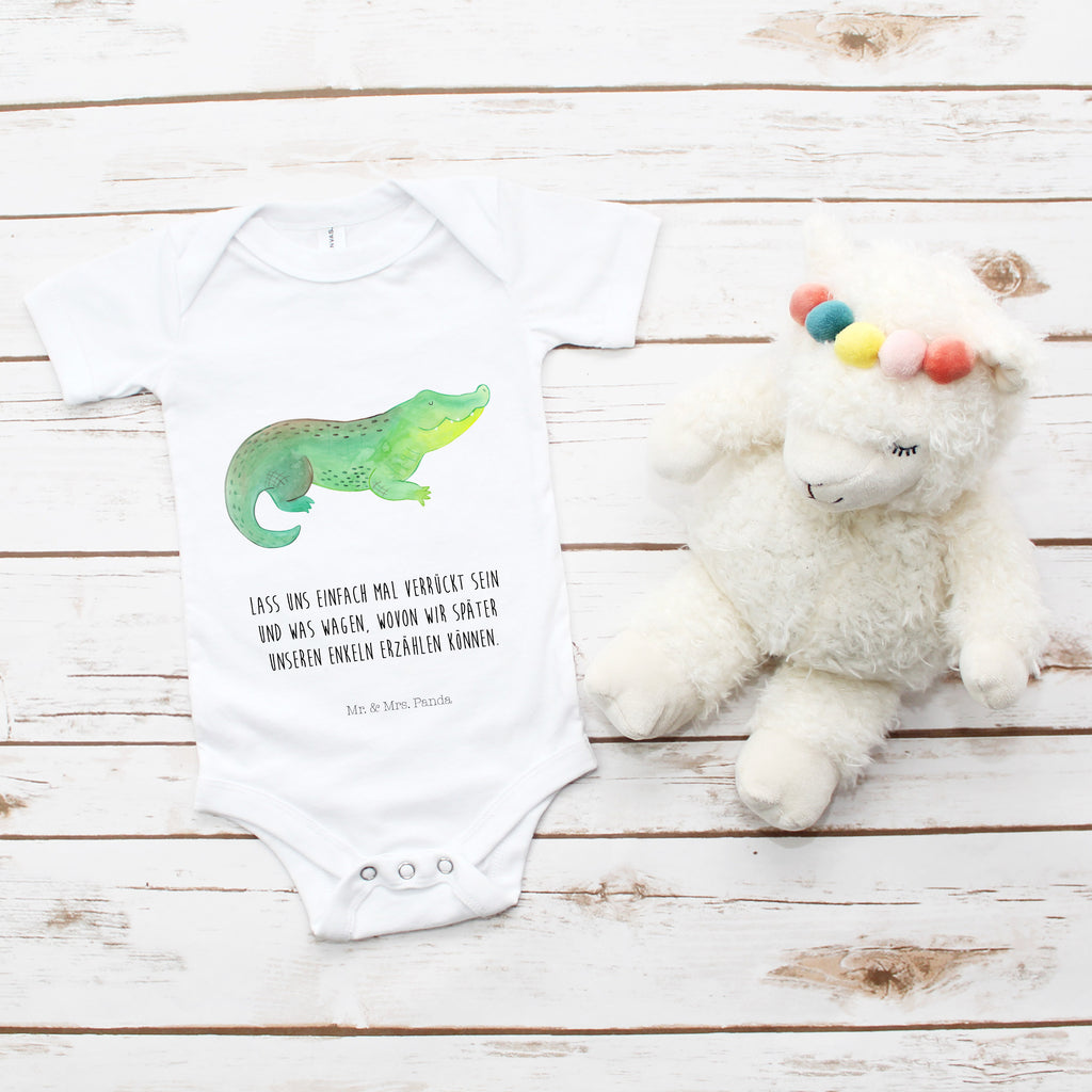 Organic Baby Body Krokodil Babykleidung, Babystrampler, Strampler, Wickelbody, Baby Erstausstattung, Junge, Mädchen, Meerestiere, Meer, Urlaub, Krokodil, Krokodile, verrückt sein, spontan sein, Abenteuerlust, Reiselust, Freundin, beste Freundin, Lieblingsmensch