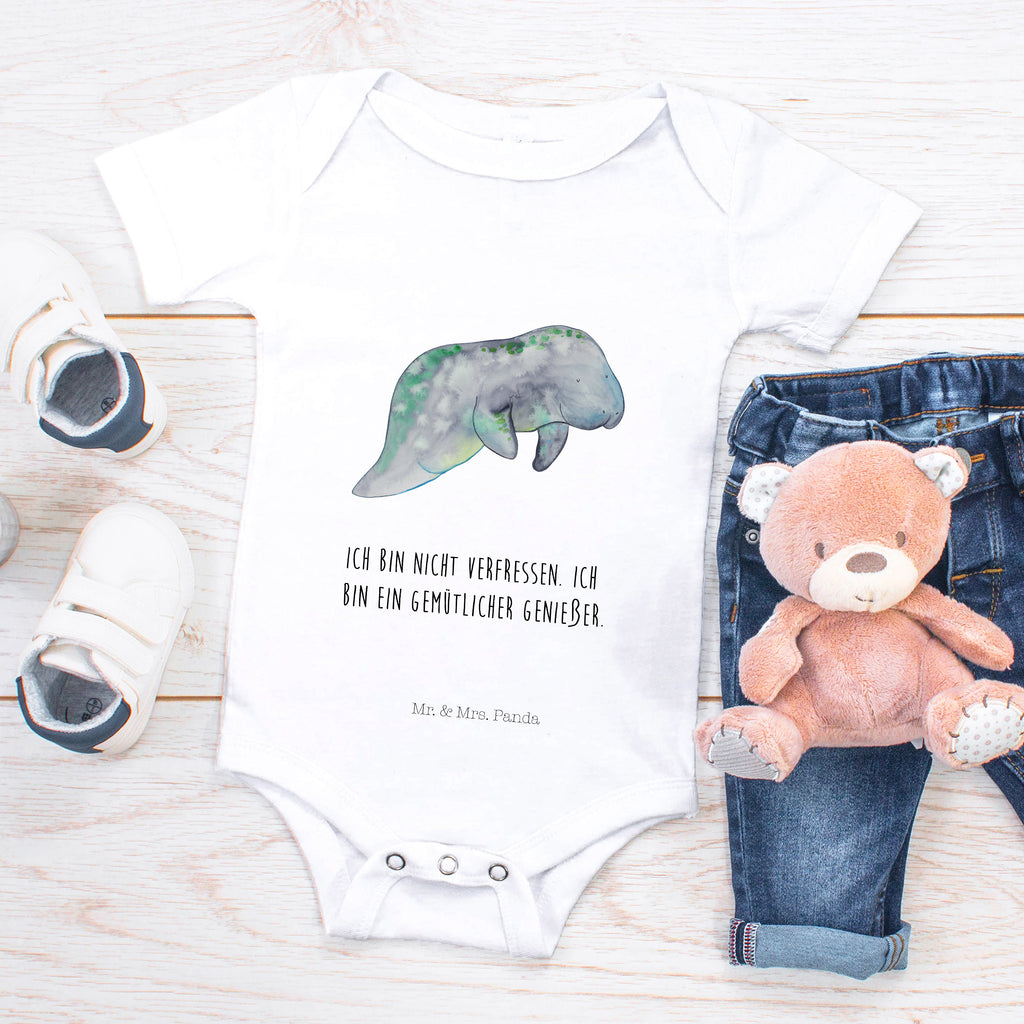 Organic Baby Body Seekuh chillt Babykleidung, Babystrampler, Strampler, Wickelbody, Baby Erstausstattung, Junge, Mädchen, Meerestiere, Meer, Urlaub, Seekuh, Seekühe, Diät, Abnehmen, Zucker, Diätwahn, Essen, Süßigkeiten