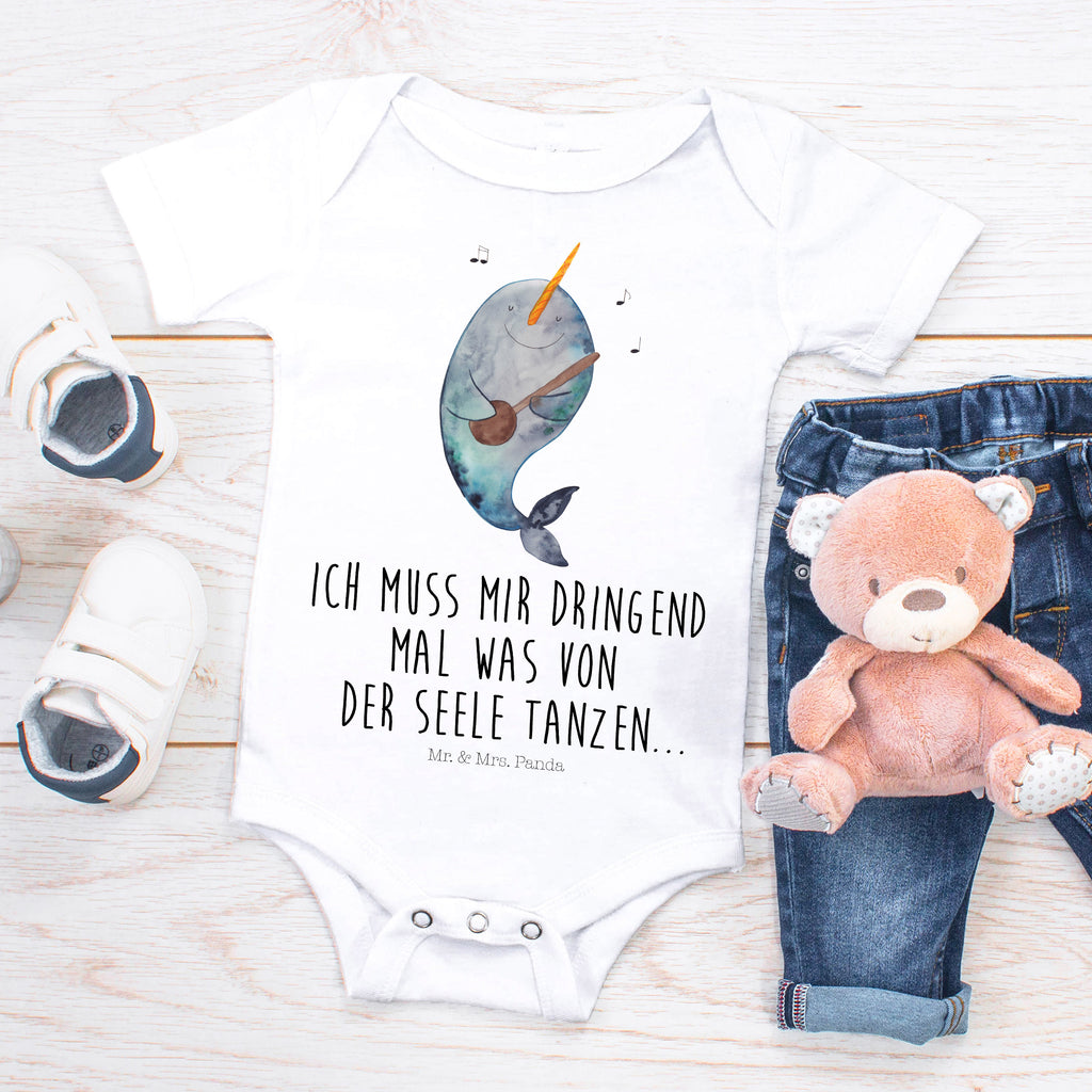 Organic Baby Body Narwal Gitarre Babykleidung, Babystrampler, Strampler, Wickelbody, Baby Erstausstattung, Junge, Mädchen, Meerestiere, Meer, Urlaub, Narwal, Wal, Tanzen, Probleme, Problemlösung, Frust, Gespräche, Gitarre