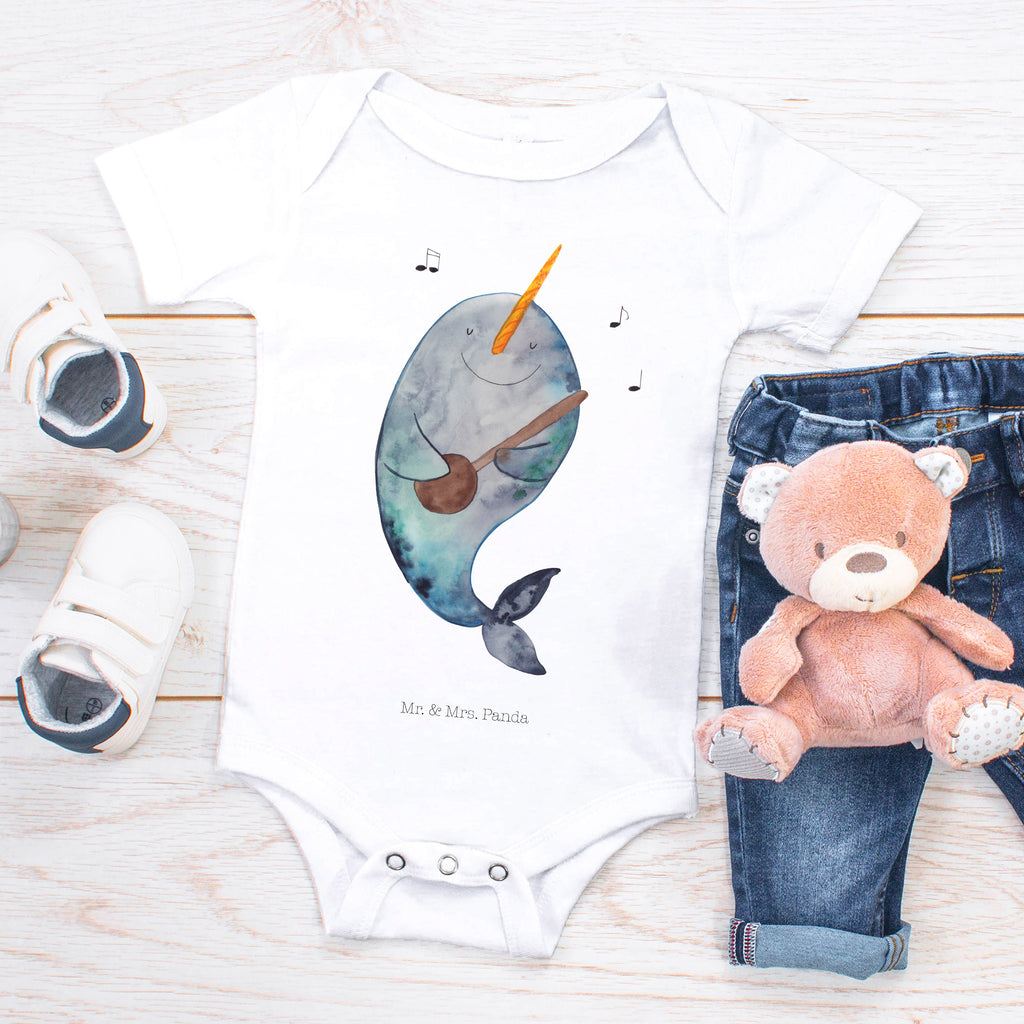 Organic Baby Body Narwal Gitarre Babykleidung, Babystrampler, Strampler, Wickelbody, Baby Erstausstattung, Junge, Mädchen, Meerestiere, Meer, Urlaub, Narwal, Wal, Tanzen, Probleme, Problemlösung, Frust, Gespräche, Gitarre