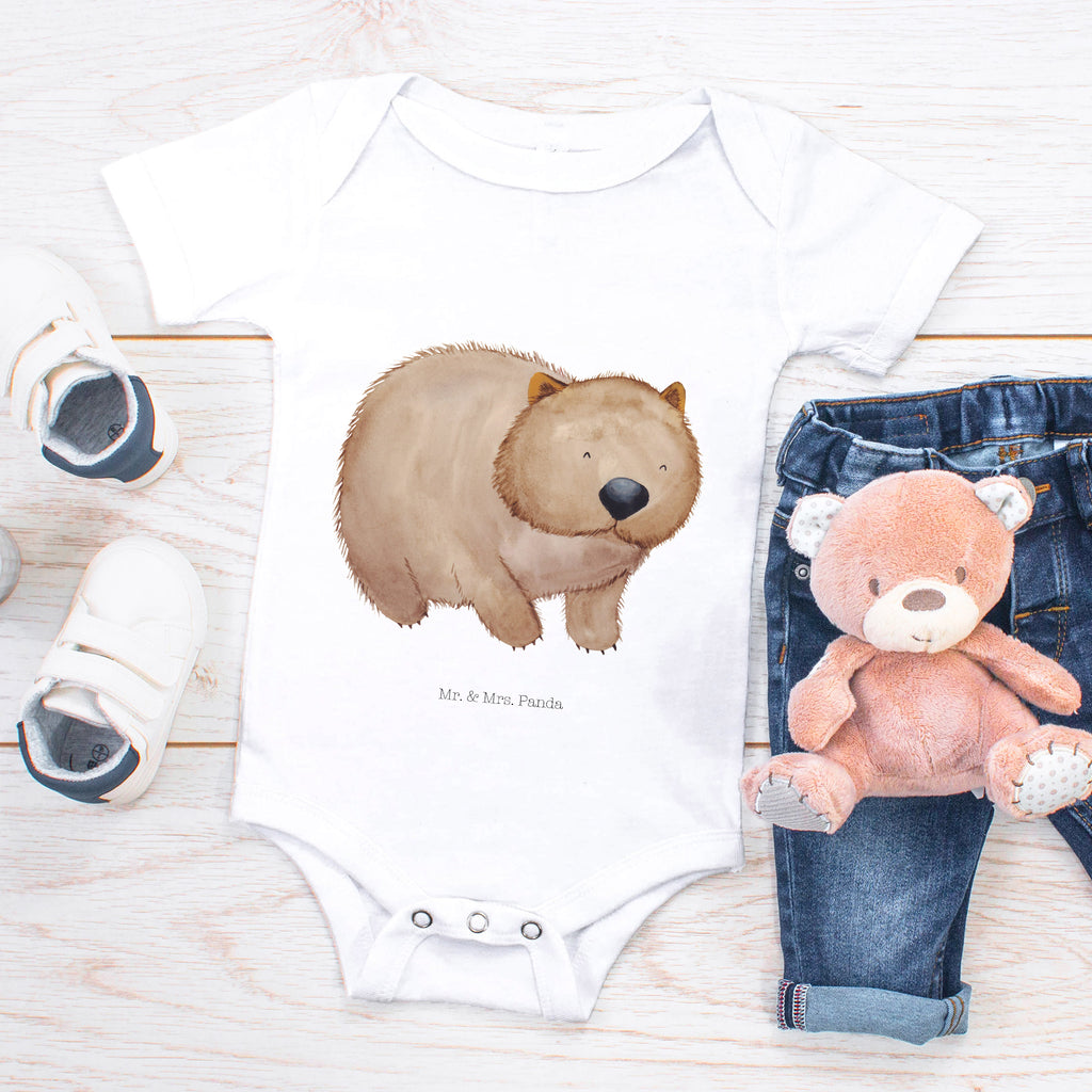 Organic Baby Body Wombat Babykleidung, Babystrampler, Strampler, Wickelbody, Baby Erstausstattung, Junge, Mädchen, Tiermotive, Gute Laune, lustige Sprüche, Tiere, Wombat, Das Leben ist schön, Motivation, Spruch, Australien