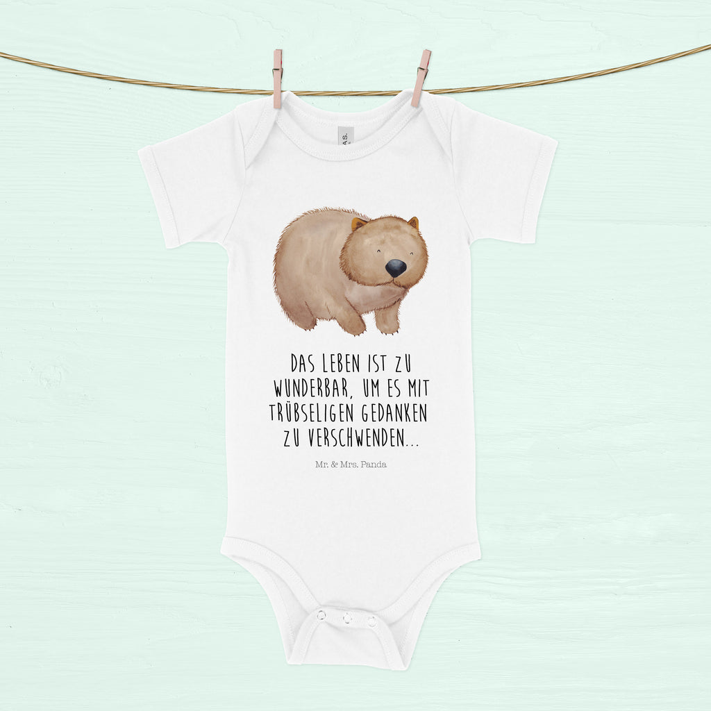 Organic Baby Body Wombat Babykleidung, Babystrampler, Strampler, Wickelbody, Baby Erstausstattung, Junge, Mädchen, Tiermotive, Gute Laune, lustige Sprüche, Tiere, Wombat, Das Leben ist schön, Motivation, Spruch, Australien