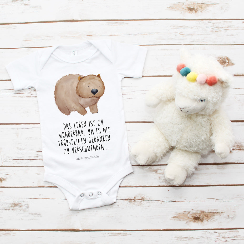 Organic Baby Body Wombat Babykleidung, Babystrampler, Strampler, Wickelbody, Baby Erstausstattung, Junge, Mädchen, Tiermotive, Gute Laune, lustige Sprüche, Tiere, Wombat, Das Leben ist schön, Motivation, Spruch, Australien